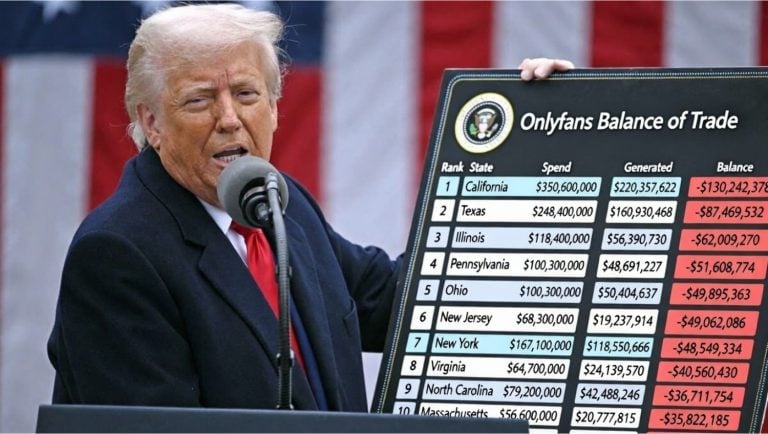America’s OnlyFans Balance of Trade (2026): A near $1 Billion Deficit